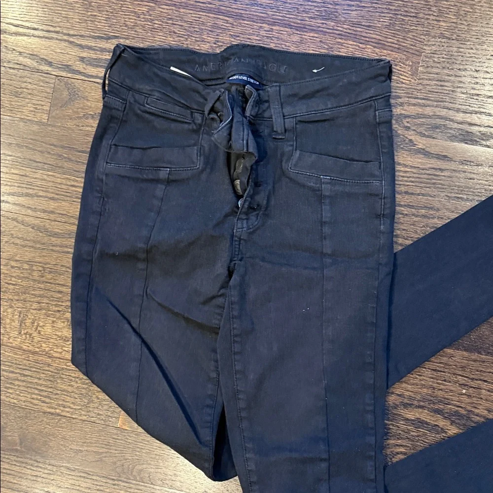 Women's Dark Blue Jeans Jeggings American Eagle size 4 extra long
